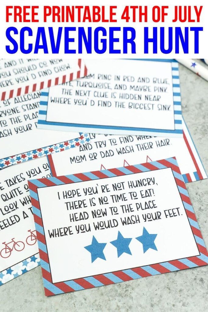 This Free Printable 4th Of July Scavenger Hunt Is One Of The Best 4th 