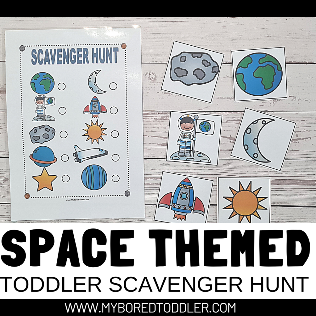 TODDLER SPACE SCAVENGER HUNT TREASURE HUNT My Bored Toddler