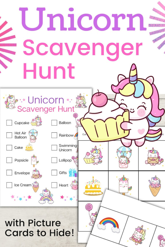 Unicorn Scavenger Hunt Unicorn Treasure Hunt Printable For Kids 