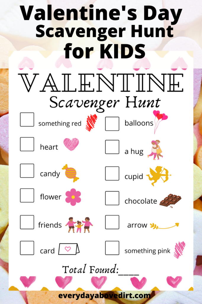 Valentine s Day Scavenger Hunt For Kids Printable Valentine s Games 