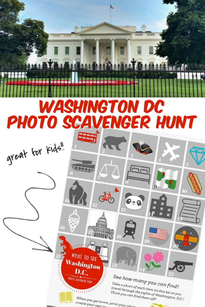 Washington DC Scavenger Hunt FREE Printable Andrea Updyke 