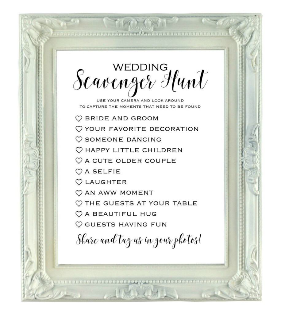 Wedding Photo Scavenger Hunt Printable Printable Word Searches