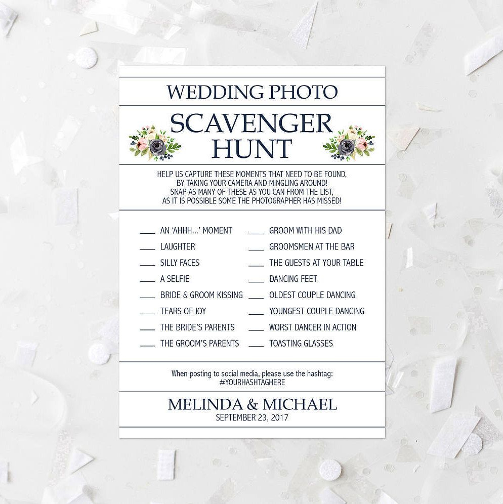 Wedding Photo Scavenger Hunt Printable Printable Word Searches